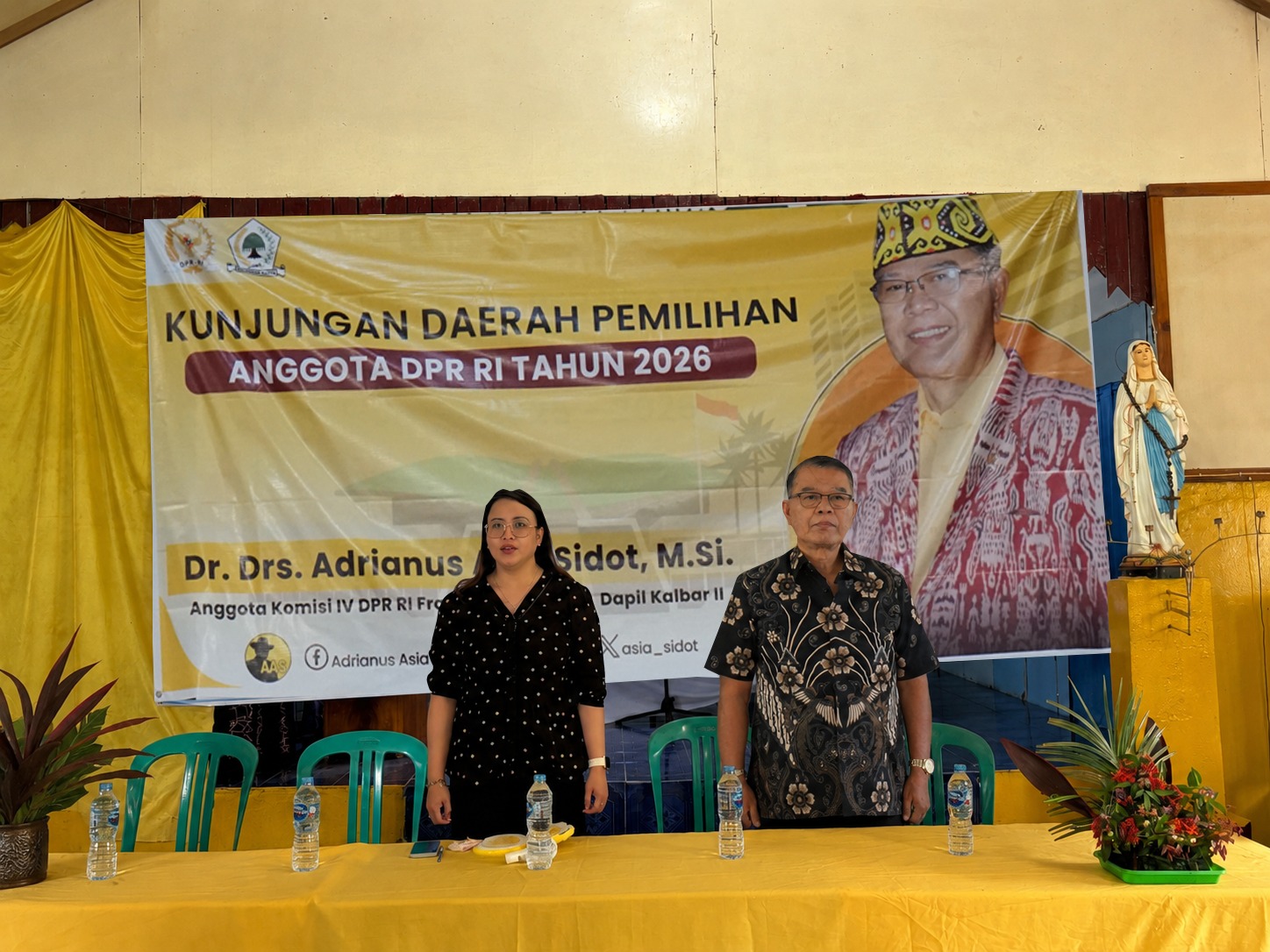 Dr. Drs. Adrianus Asia Sidot, M.Si., Anggota Komisi IV DPR RI Fraksi Partai Golkar Daerah Pemilihan Kalimantan Barat II,